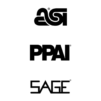 Logos for ASI, PPAI, SAGE