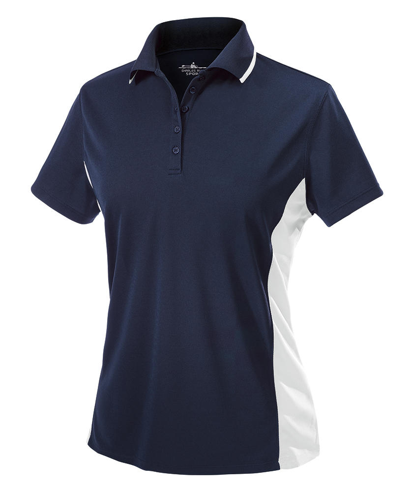 Women's Color Blocked Wicking Polo | Charles River Apparel