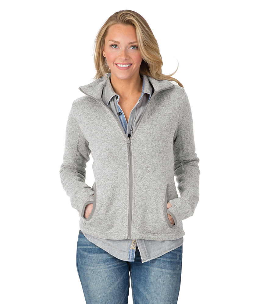 Women's Heathered Fleece Jacket | Charles River Apparel