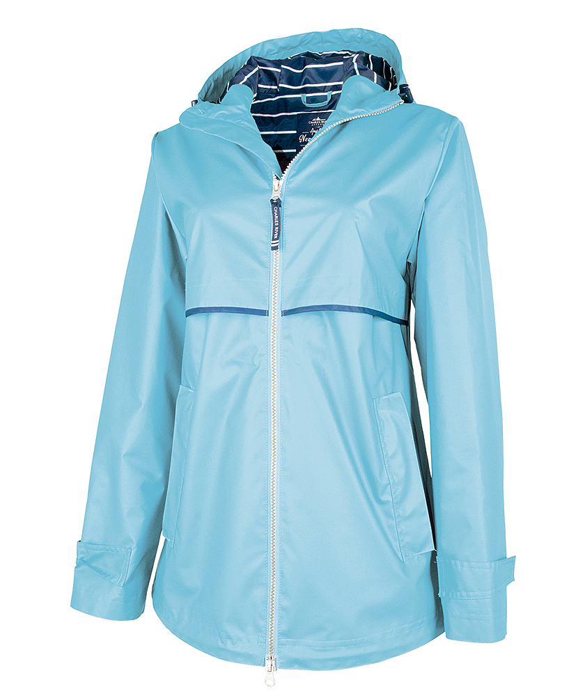 Women's New Englander® Rain Jacket with Printed Lining | Charles River ...