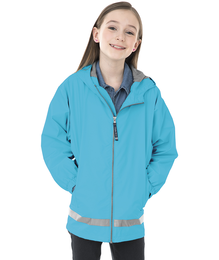 Kleding Jongenskleding Jacks & Jassen Youth Kids Monogrammed personalized pullover Jacket Rain jacket Sorority Greek Charles River Brand 