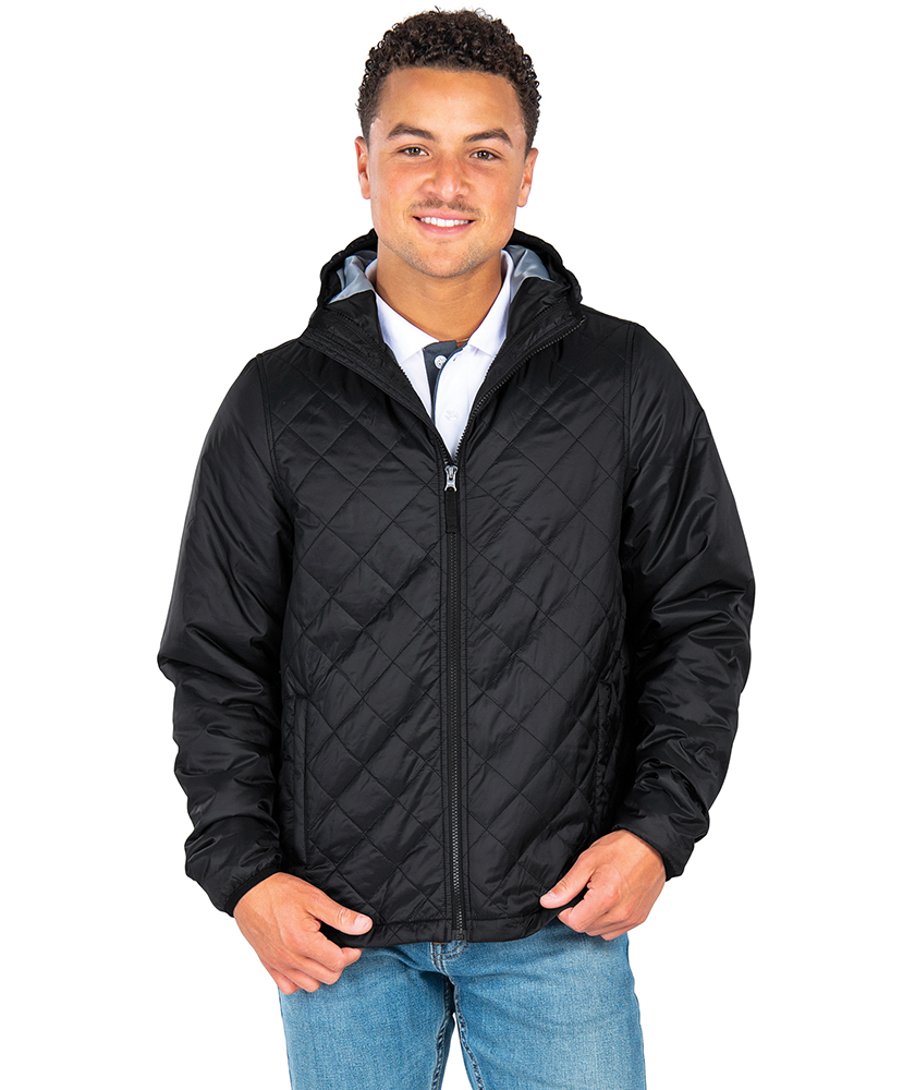 Men\'s Lithium Quilted Hooded Jacket | Charles River Apparel
