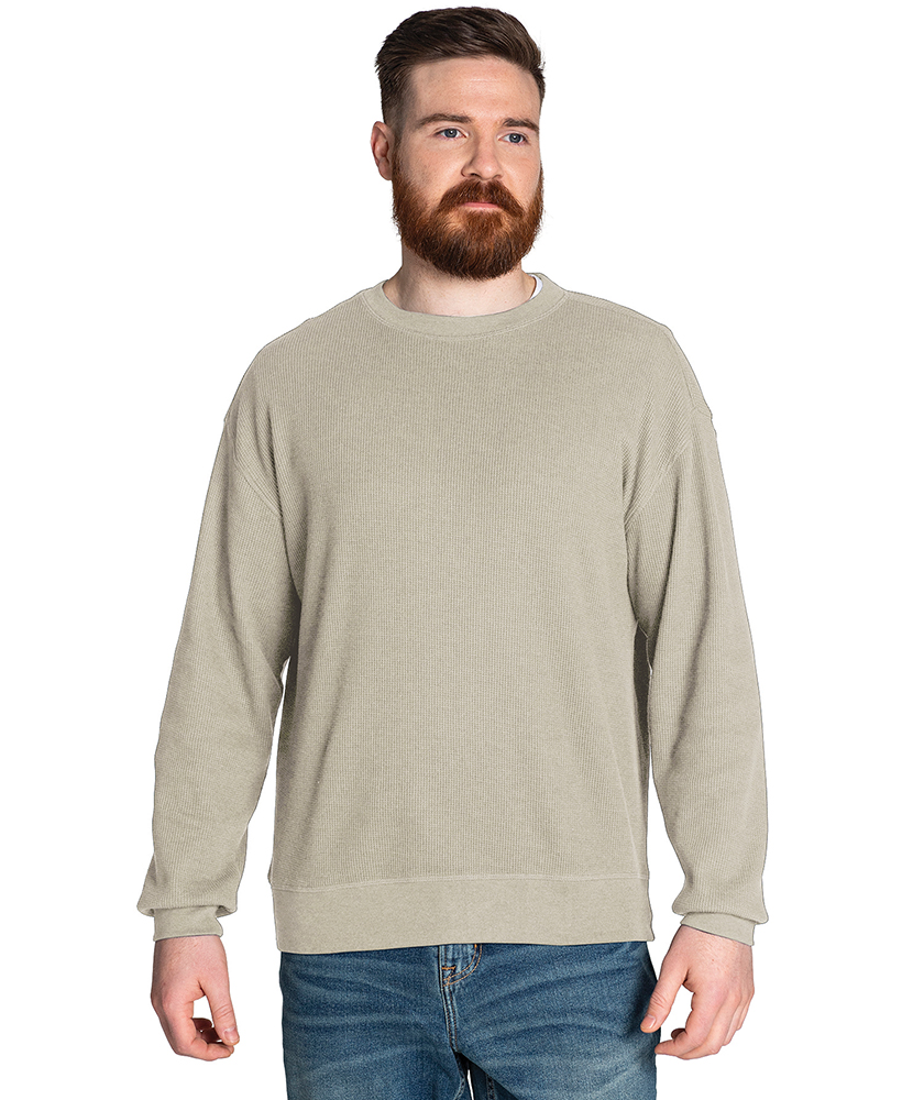 Lightweight Waffle Crew Neck Sweatshirt | Charles River Apparel