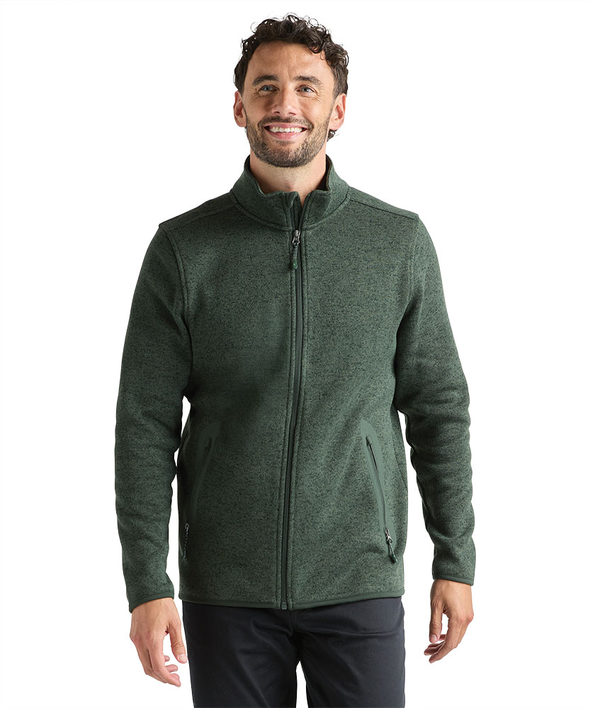 Men's Heathered Fleece Jacket | Charles River Apparel