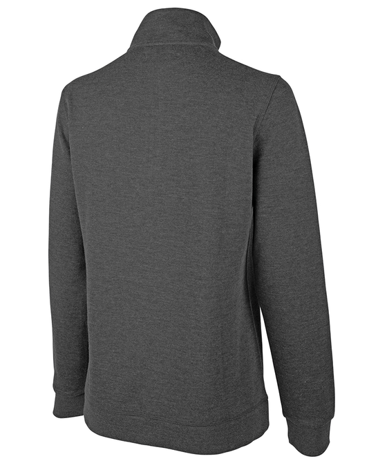 Brushed Rib Quarter Zip Pullover in Dark Cherry