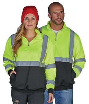 Quarter Zip Hi-Vis Sweatshirt